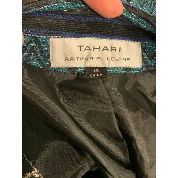 Tahari Arthur S. Levine Multicolor Geometric Patterned Jacket, Size 16 (US) - Picture 9 of 9